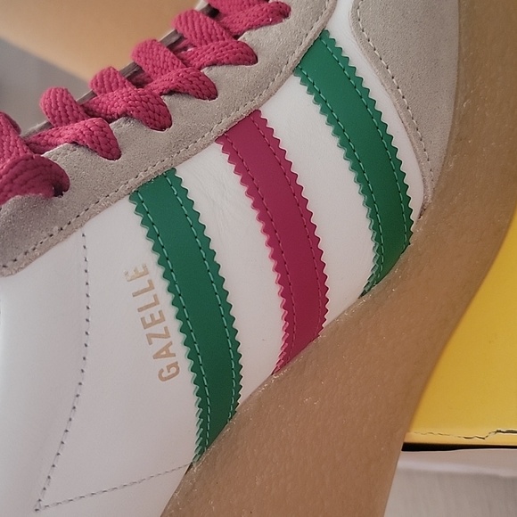 New Gucci X Adidas Gazelle Wedge Sneakers, Size 37, 7 - Picture 7 of 9